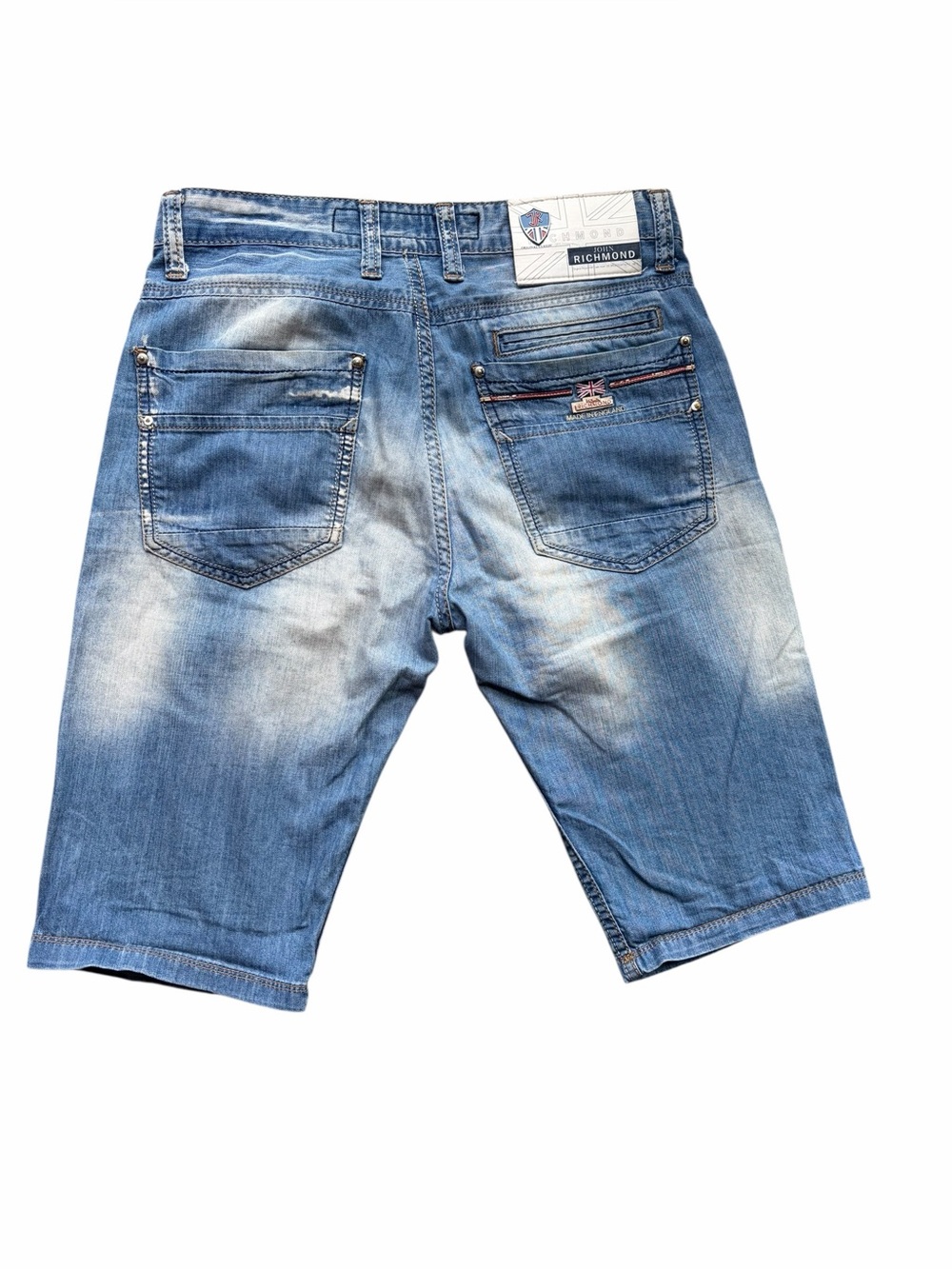 John Richmond “It’s Only Rock N Roll” Denim Shorts - Picture 2 of 9